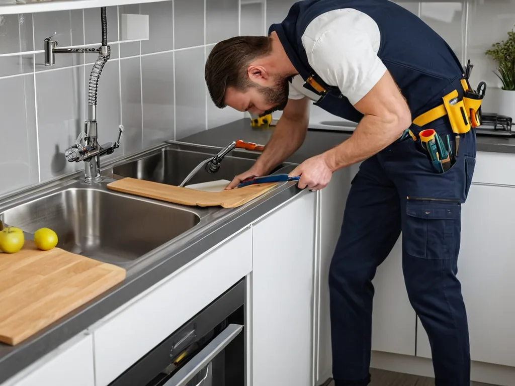 Kitchen cabinet and sink repair in a London flat